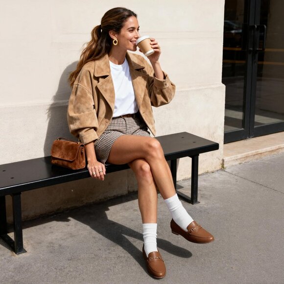 Dream Pairs Women's Brown-pu Faux Leather Comfortable Flats Penny Loafers - Picture 2 of 7